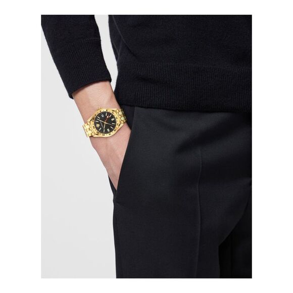 Versace Greca Time GMT Watch Gold Mens - Picture 5 of 6